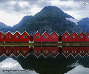 Puzzle Τυπικές νορβηγικές εξοχικές κατοικίες